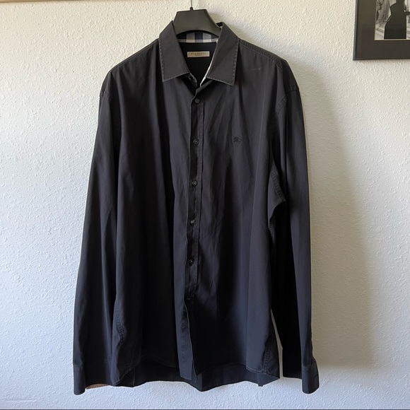 burberry black dress shirt Classic Black Shirt - Burberry - Men main image 0